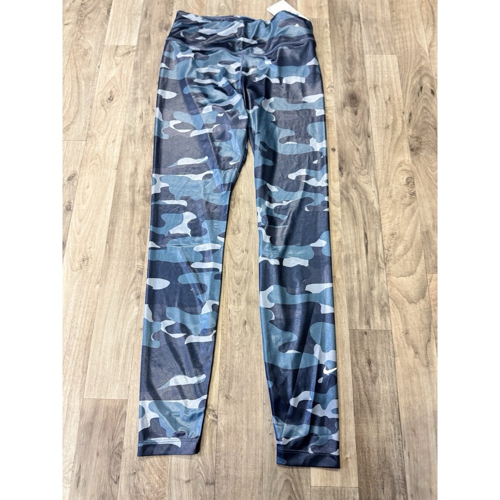 Nike Blue Camo High-Rise Leggings